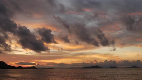Labuan Bajo Beach Sonnenuntergang Zeitraffer