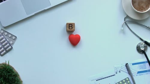 Health And Wellness Phrase Spelled With Blocks