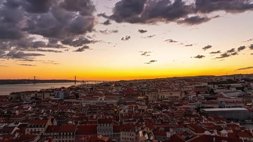 Sunset view in Lisbon