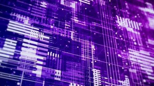 Abstract Futuristic Digital Grid Network Background Loop