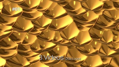 Abstract Fluid Metallic Scales Animated Background Pack