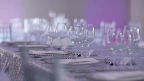 Elegant Table Setting for a Wedding Reception