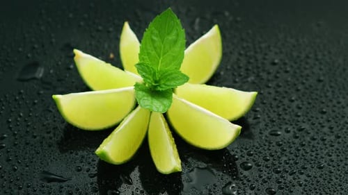 Zusammengesetzte Limettenscheiben