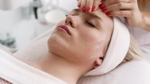 Relaxing Facial Massage Treatment at Spa