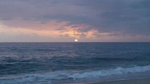 Sea sunset timelapse