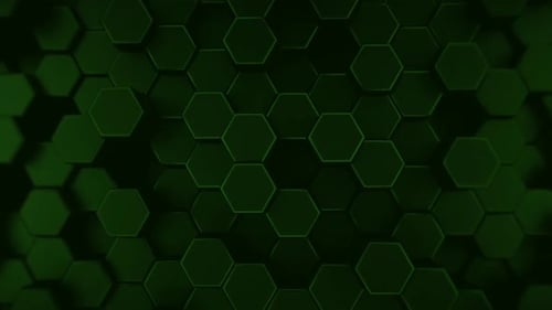 3d Green Hexagon Background