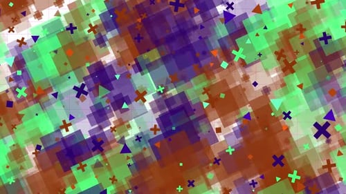 Dynamic Colorful Geometric Shapes Moving Background Loop