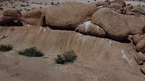 Massive rocks in the middle of the desert, landscape, Erongo region of Namibia