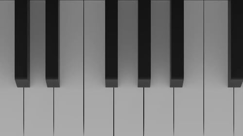 Animated Piano Keys Looping Background for Music Production