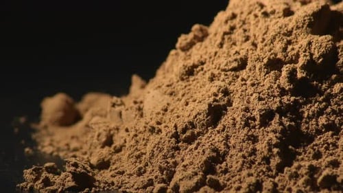 Heap of Brown Powder Close Up