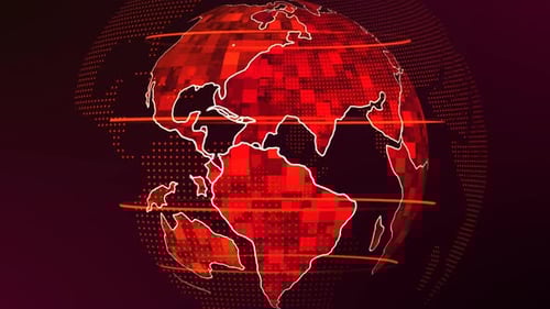 Futuristic Digital Earth Globe Rotation Animation