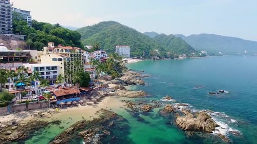 Tropical Coastline View with Azure Ocean and Beaches