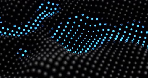 Animated Futuristic Glowing Grid Wave Background