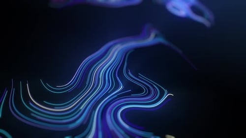 Wachsende blaue Kurven der Linien 1