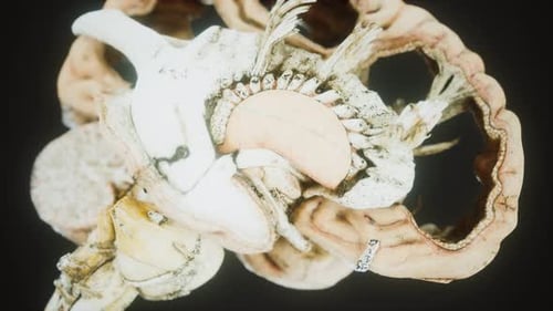 Detailed Human Brain Anatomy Cross Section Rotation