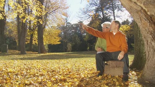 Senior Couple Enjoying Day in Autumn Part I