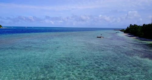 Natural birds eye abstract view of a sunshine white sandy paradise beach and blue ocean background i
