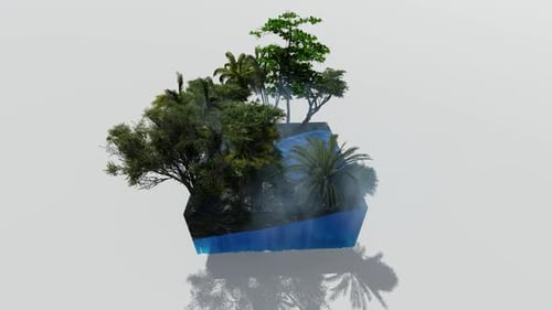Isometric seafront beach