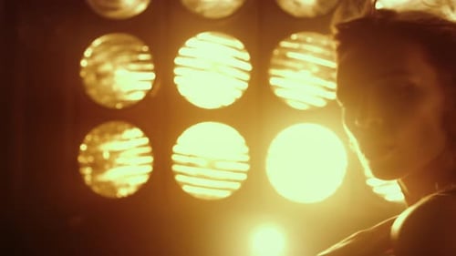 Hot Woman Seducing Dancing Sexually in Nightclub Close Up