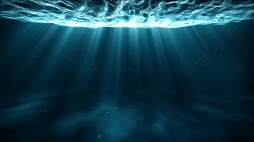 Surreal Unterwasser-Reise-Lichtstrahlen-Schleife