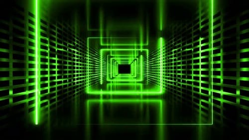 Green Endless Tunnel Background