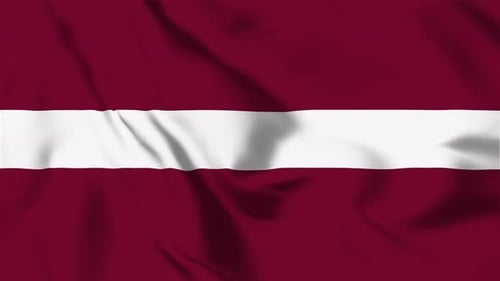 Waving Flag of Latvia Animation