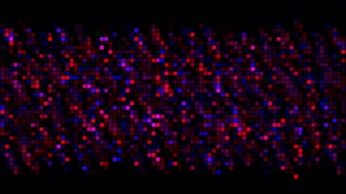 Shimmering pattern of colorful particles, seamless loop