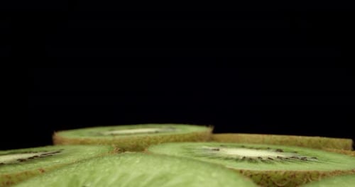 green kiwis super macro close up