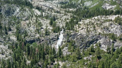 4K Waterfall in The Mountains