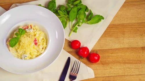 Delicious Pasta Dish Close-Up Still Life