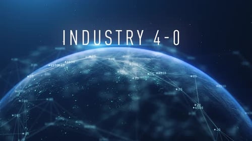 Global Abstract Cyber Earth Industry 4 0