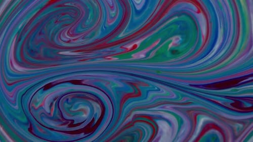 Swirling Colors in Abstract Liquid Motion