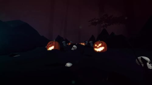 Halloween Cemetery 4k