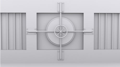 3D Vault Door Opening Reveal