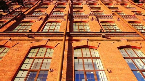 Red Brick Building, And With A Fire Staircase