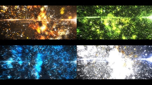 Glowing Particles Logo Reveal
