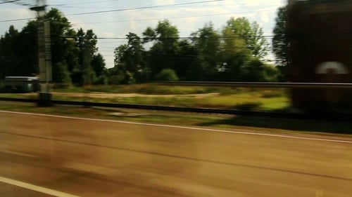 High-speed Train At The Railway Station (POV)