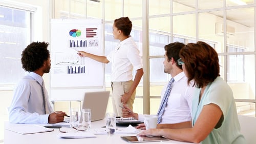 Business Presentation in a Modern Office