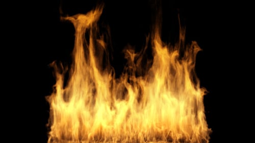 Realistic Fire Element Animation with Alpha Channel