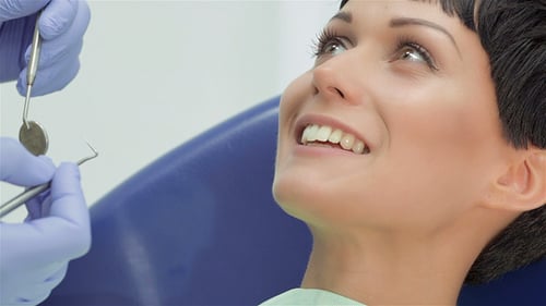 Dentist Teeth Carefully Examines Girl