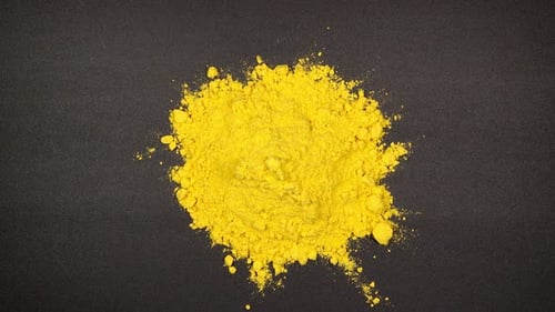 Building of pile of Curcuma powder