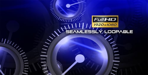 Futuristic Blue Digital Dials Technology Background