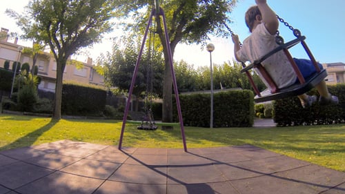 Baby Toddler in the Park Swing 01