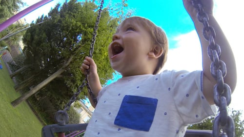 Baby Toddler in the Park Swing 02