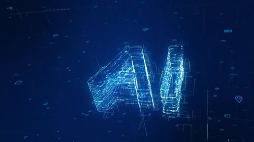Futuristic AI Text Reveal with Digital Circuit Board Elements