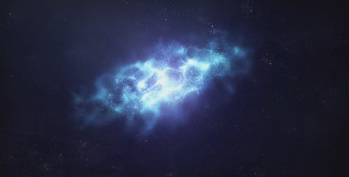 Lonely Blue Galaxy in Space