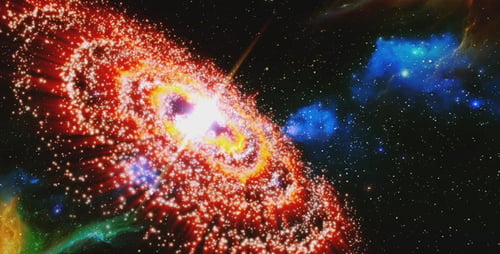 Vibrant Sparkling Galaxy Abstract Space Background Animation