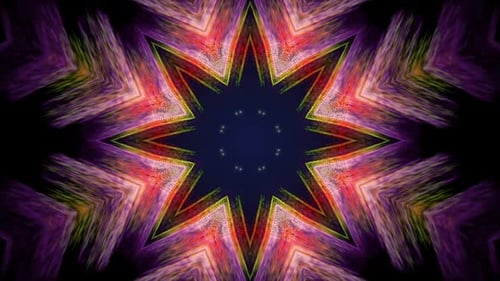 Étoile Kaleida colorée