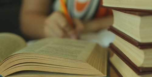 Girl Doing Homework