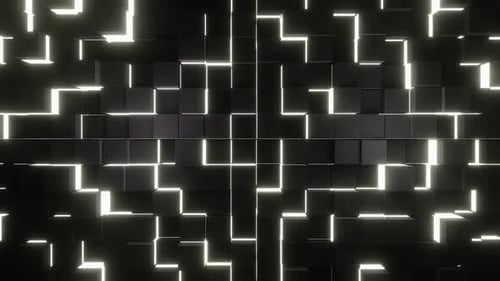 Black Background Moved Wall With Whote Lighting Vj Loop HD